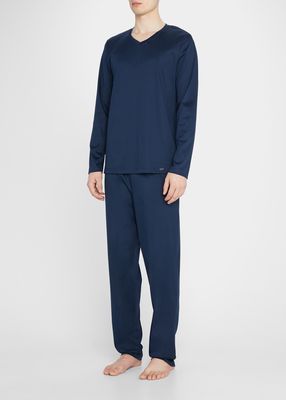 Men's Night Selection Long Cotton Pajama Set
