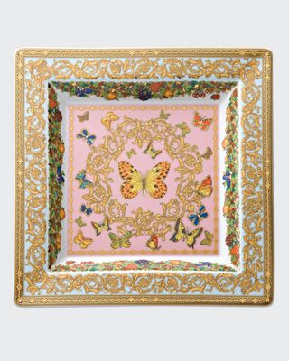 Butterfly Garden Square Tray
