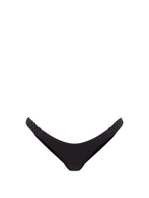 Isa Boulder - Highweave Woven High-leg Bikini Briefs - Womens - Black