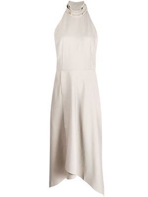 Shanghai Tang halterneck sleeveless dress - Grey