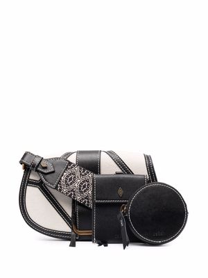 Ba&Sh Teddy top-stitched satchel - Black