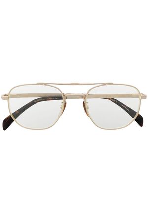Eyewear by David Beckham removable-lens round-frame sunglasses - Gold