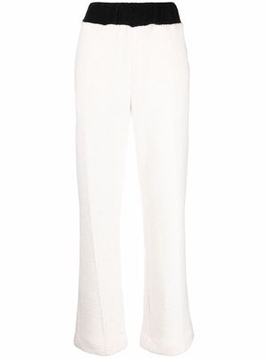 Casablanca terry contrast-waistband track pants - White