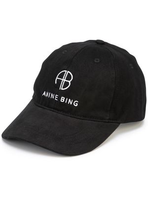 ANINE BING Jeremy embroidered-logo baseball cap - Black