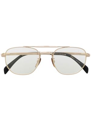 Eyewear by David Beckham removable-lens rounded sunglasses - Gold