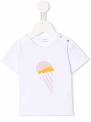 Knot ice-cream print T-shirt - White