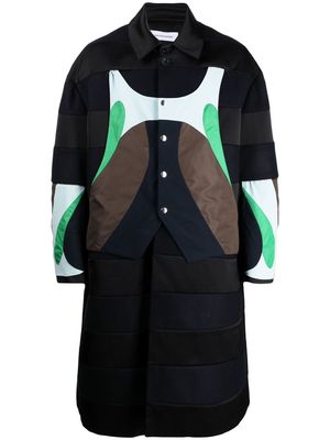 Kiko Kostadinov striped layered coat - Multicolour