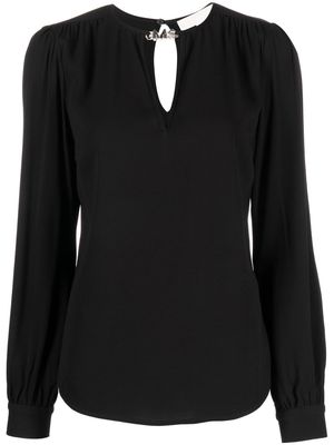 Michael Michael Kors long puff sleeve blouse - Black