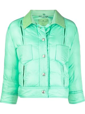 Ermanno Scervino cropped padded shirt jacket - Green