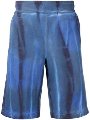 PS Paul Smith striped tie-dye track shorts - Blue