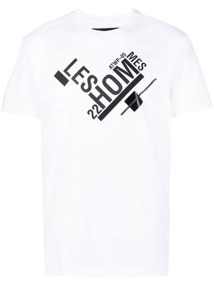 Les Hommes logo-print short-sleeved T-shirt - White