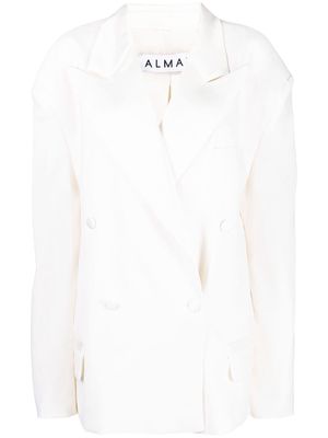 Almaz double-breasted oversized blazer - Neutrals