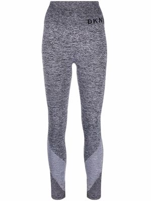 DKNY logo print leggings - Grey