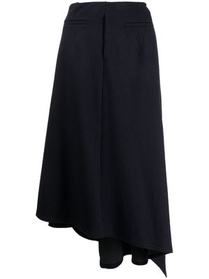 Shanghai Tang asymmetric wrap skirt - Black