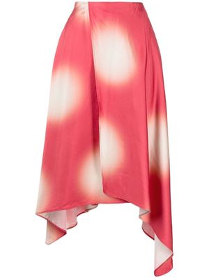 Shanghai Tang x Yuni Ahn asymmetric midi skirt - Pink