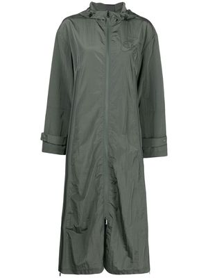 Emporio Armani embroidered logo raincoat - Green
