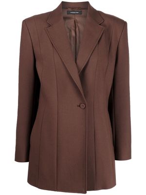 Shanghai Tang single-breasted tailored blazer - Brown