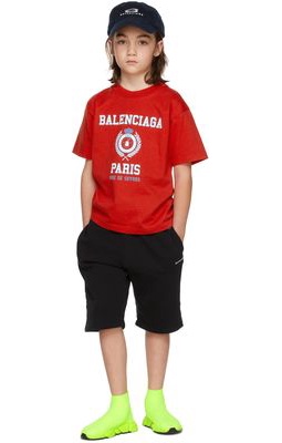 Balenciaga Kids Kids Red Logo T-Shirt