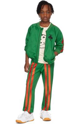 Mini Rodini Kids Green Stripe Track Jacket