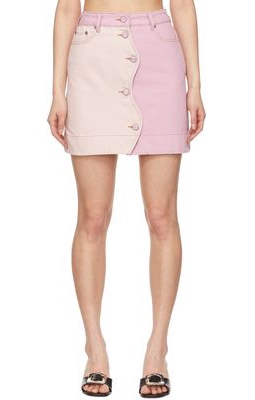 GANNI Pink Cutline Mini Skirt