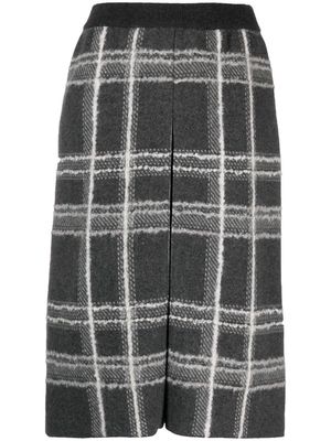 Thom Browne check pattern pencil skirt - Grey