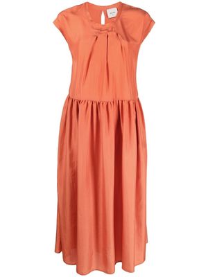 Alysi empire-line silk dress - Orange