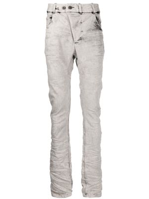 Boris Bidjan Saberi ruched skinny-fit jeans - Grey