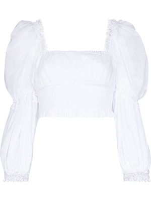 Charo Ruiz Ibiza Daphne puff-sleeved blouse - White