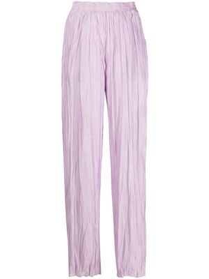 Roberto Collina high-waist crinkle trousers - Pink