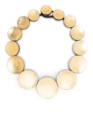Monies disc-detail necklace - Black