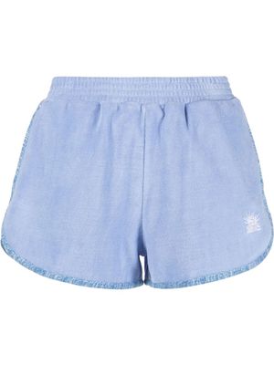 Stella McCartney logo-embroidered terry shorts - Blue