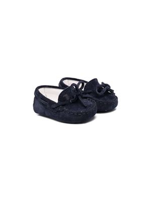 Tod's Kids Gommino suede moccasin loafers - Blue