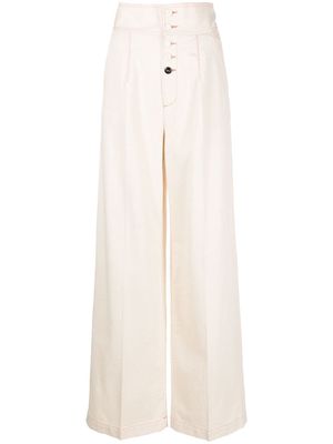 Made in Tomboy high-waisted wide-leg trousers - Neutrals