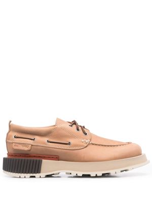 Buttero chunky two-tone boat-shoes - Neutrals