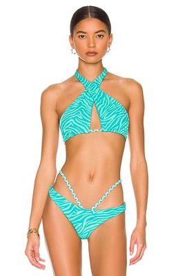 Beach Bunny Lex Bikini Top in Teal
