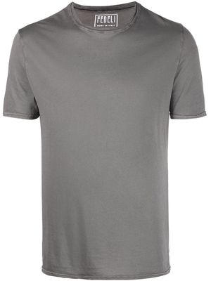 Fedeli short-sleeved cotton T-shirt - Grey