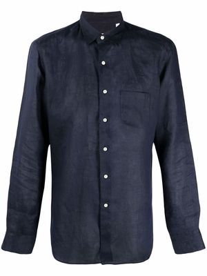 PENINSULA SWIMWEAR stromboli long-sleeve linen shirt - Blue