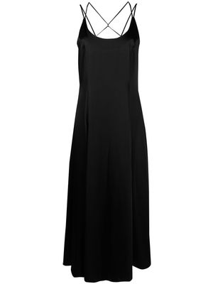 Andrea Ya'aqov criss-cross midi dress - Black
