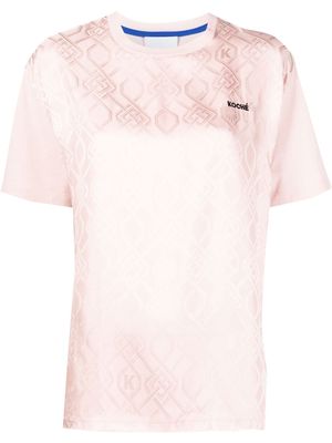 Koché monogram-print cotton T-shirt - Pink