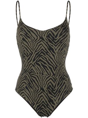 Fisico tiger-print swimsuit - Green
