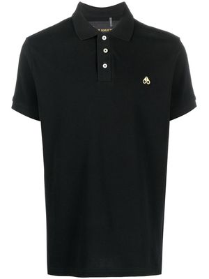 Moose Knuckles logo patch polo shirt - Black