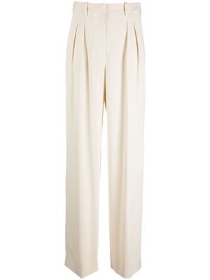 There Was One pleated straight trousers - Neutrals