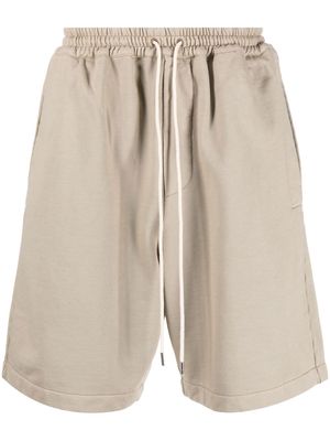 There Was One drawstring track shorts - Neutrals