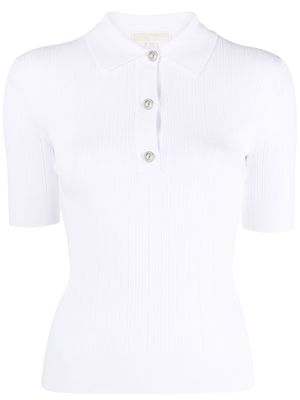 Michael Michael Kors fine-ribbed polo shirt - White