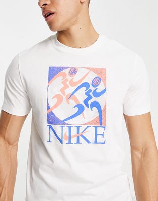 Nike Training Dri-FIT retro graphic logo t-shirt in white