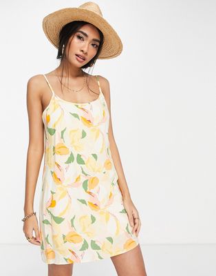 Rhythm Ivy slip beach mini dress in multi print