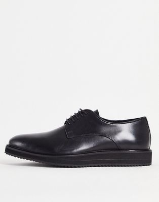 schuh reuben lace up shoes in black leather