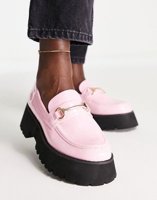 RAID Monsterr chunky loafers in pink