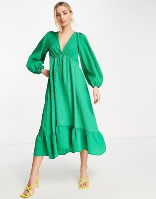Nobody's Child empire waist dress in green