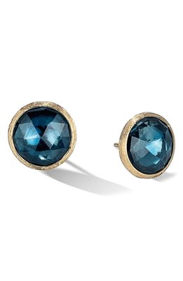Marco Bicego Jaipur 18K Yellow Gold & London Blue Topaz Large Stud Earrings